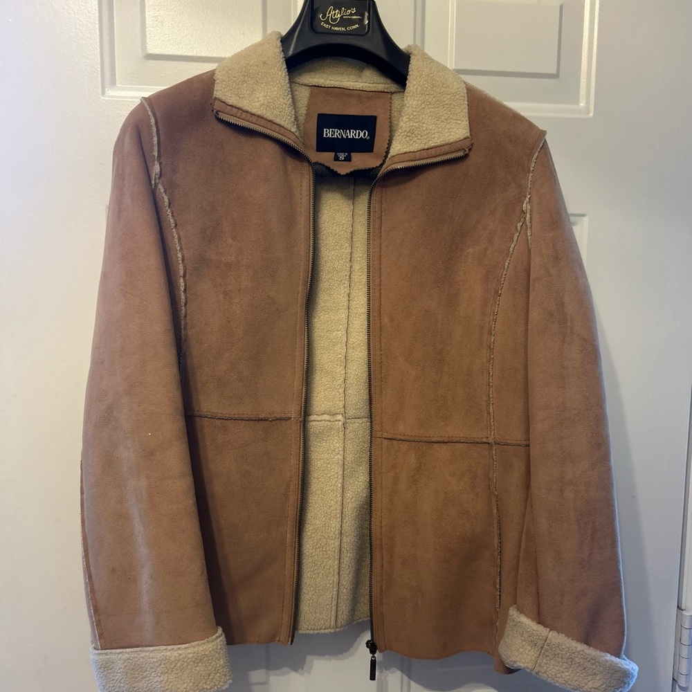 Bernardo womens Brown Shearling Jacket
